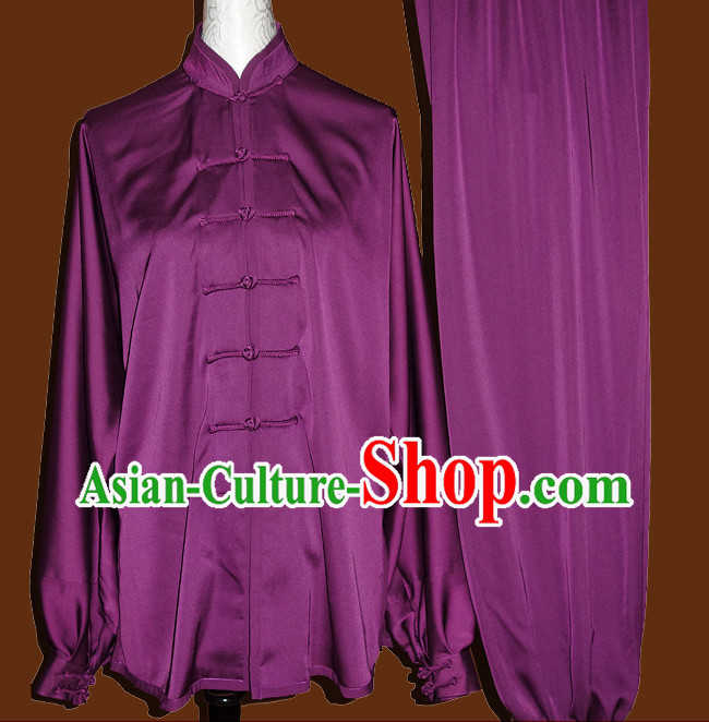 Tradtiional Purple Tai Chi Chuan Practice Suit