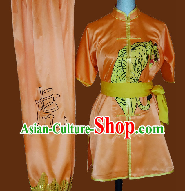 Tradtiional Martial Arts Tiger Embroidery Championshiop Winner Suit