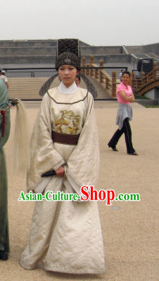 Tang Dynasty Scholar Robe and Hat for Men or Women