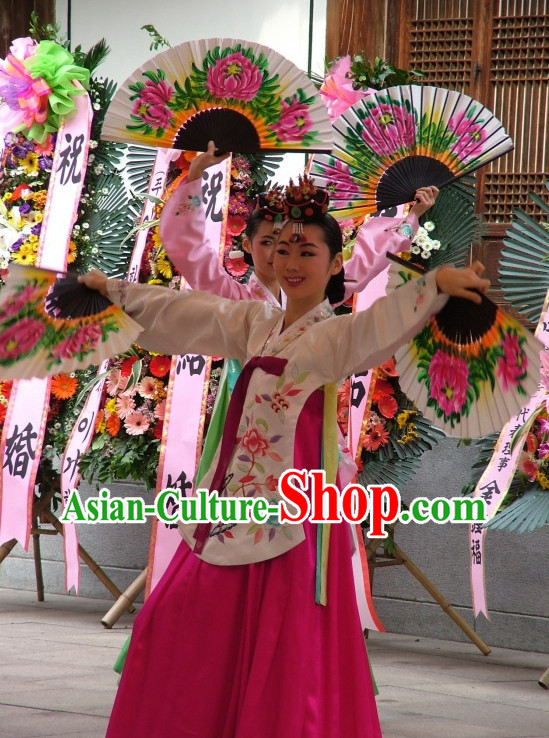 Korean Fan Dancing Costumes Carnival Costumes Traditional Costumes for Women