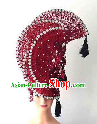 Profesional Stage Performance Fan Shape Hat