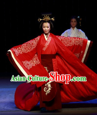 China Red Hanfu Wedding Costumes Carnival Costumes Dance Costumes Traditional Costumes for Women