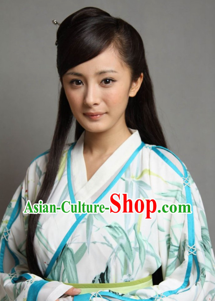 ChineseTraditional Swordswomen Long Black Wig