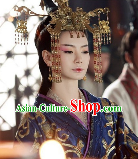 Top Chinese Empress Hair Accessories Headpieces Hair Combs Jewellery Complete Set