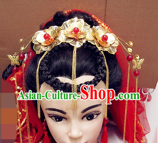 Top Chinese Bridal Hair Accessories Headpieces Hair Combs Jewellery Complete Set