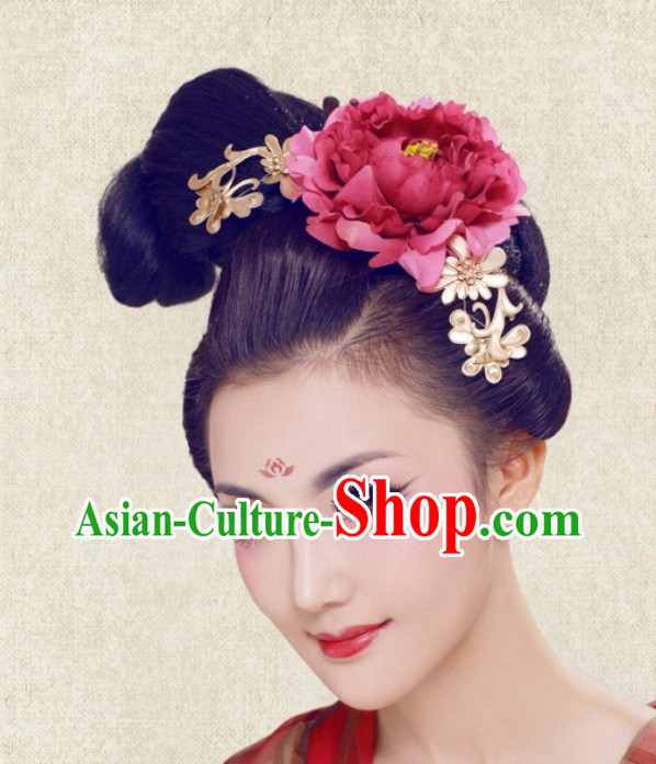 Top Handmade Empress Hair Accessories Headpieces Hair Combs Jewellery and Wig Complete Set