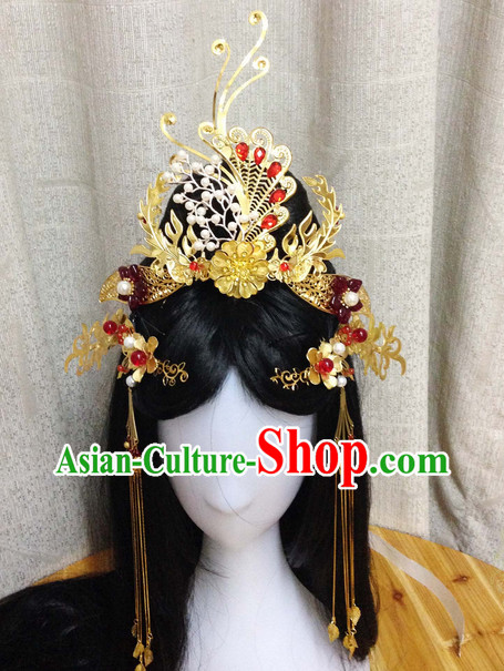 Chinese Empress Phoenix Hair Accessories Comb Fascinators Headbands Bridal Headpieces