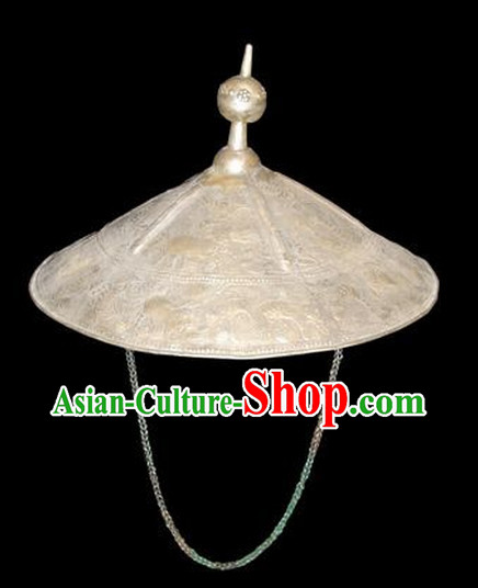 Chinese Miao Silver Hat