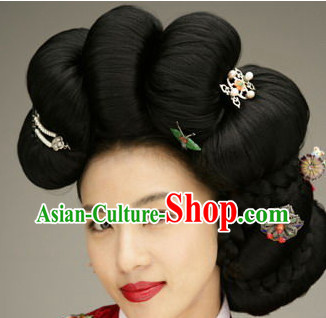 Korean Traditional Hanbok Black Wig