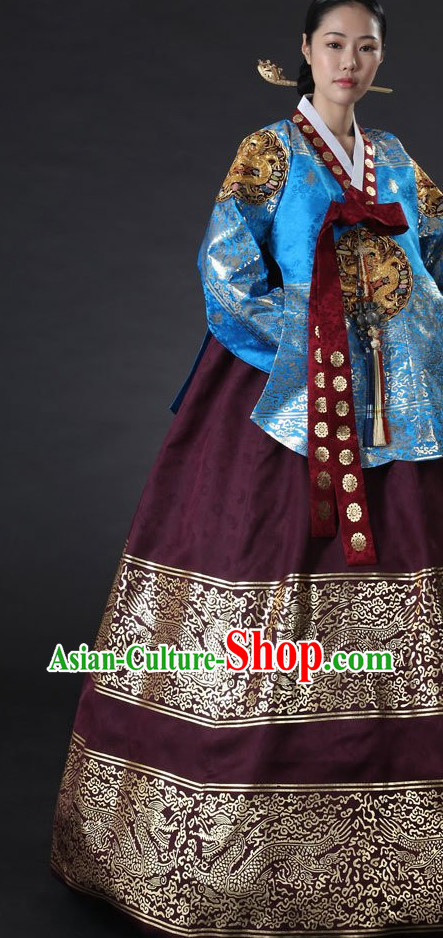 Dangui Korean Royal Costumes Traditional Korean Queen Princess Ceremony Costumes for Women