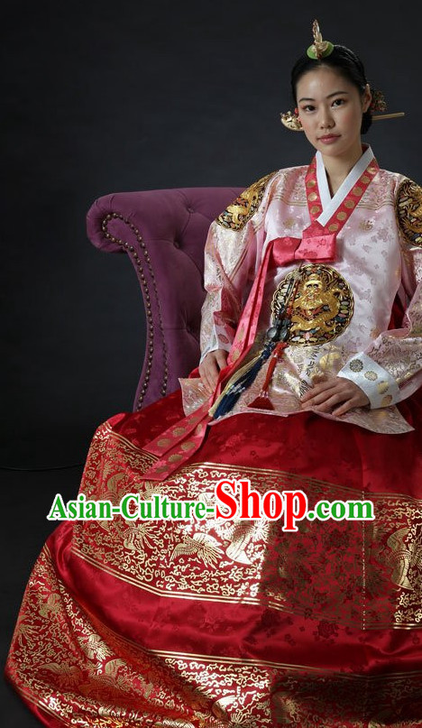 Dangui Korean Royal Costumes Traditional Korean Queen Princess Ceremony Costume for Women