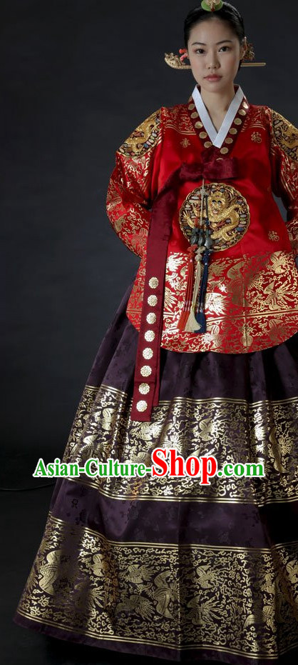 Dangui Korean Royal Costumes Traditional Korean Queen Princess Ceremony Costume for Women