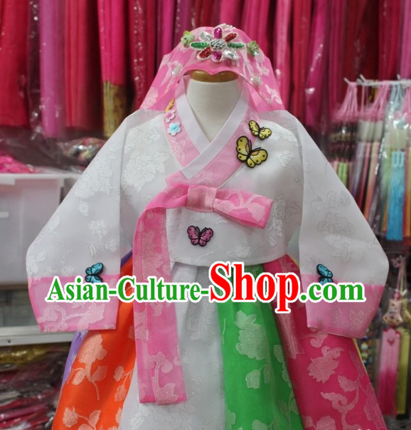 Korean Traditional Female Dancing Hanbok for Kids