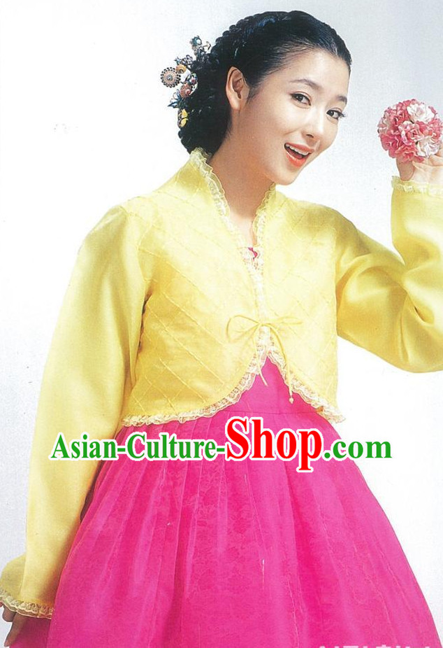 Traditional Korean Clothing Custom Made Women Hanbok Dangui Chima Hair Accessory Norigae Petticoat
