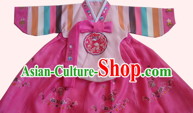 Traditional Korean Clothing Custom Made Kids Hanbok Dangui Chima Hair Accessory Norigae Petticoat