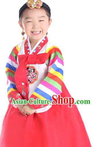 Traditional Korean Clothing Custom Made Girls Hanbok for Traditional Ceremony Dance Costumes