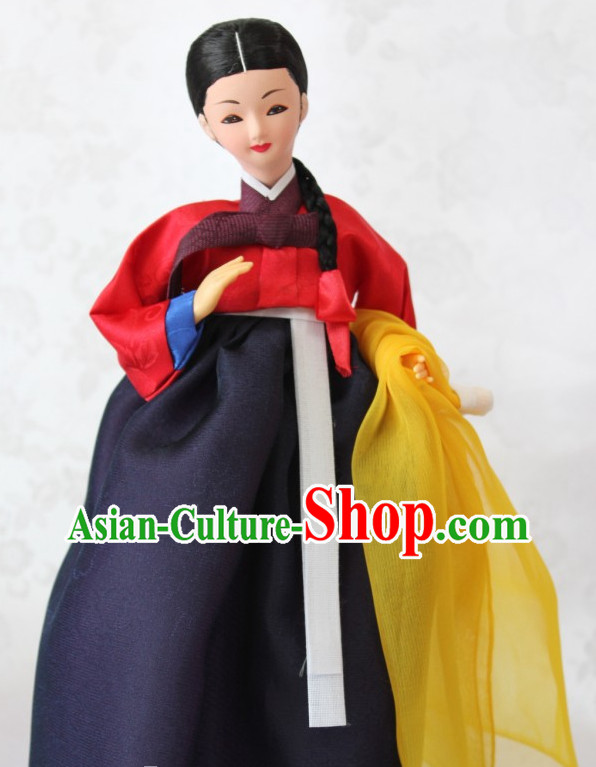 Korean Handmade Hwang Jin Yi Character Silk Figurine