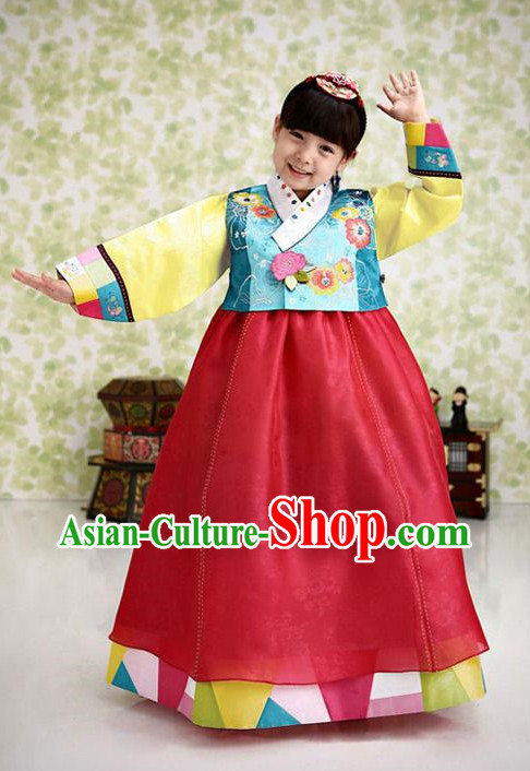 Korean Traditional Girl Hanbok Dress Ceremonial Clothing Korean Fashion Shopping online