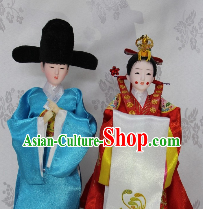 Korean Traditional Wedding Couple Statues Arts