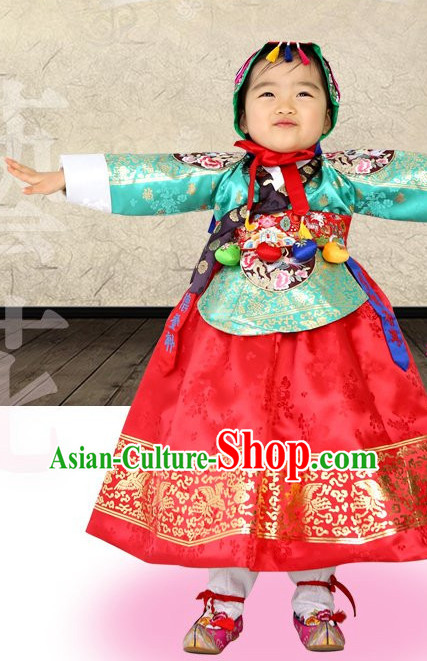 Korean Princess Traditional Birthday Hanbok Clothing Dress online Kids Clothes Designer Clothes