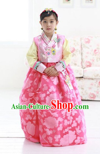 Korean Princess Traditional Birthday Hanbok Clothing Dress online Kids Clothes Designer Clothes