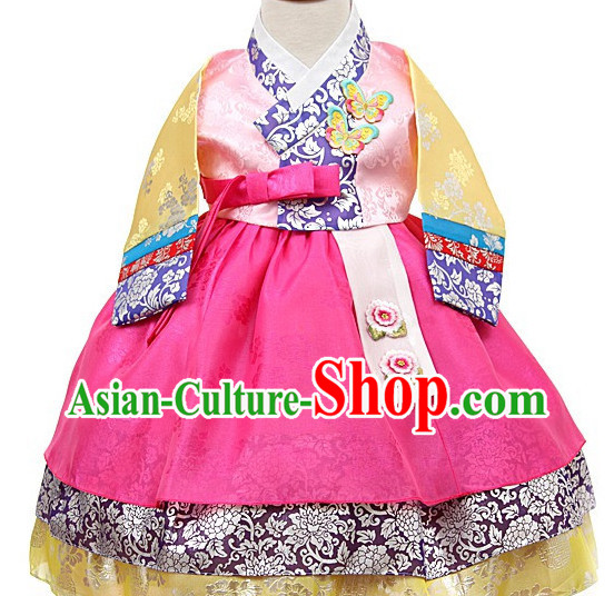 Korean Princess Traditional Birthday Hanbok Clothing Kids Clothes Designer Clothes Complete Set