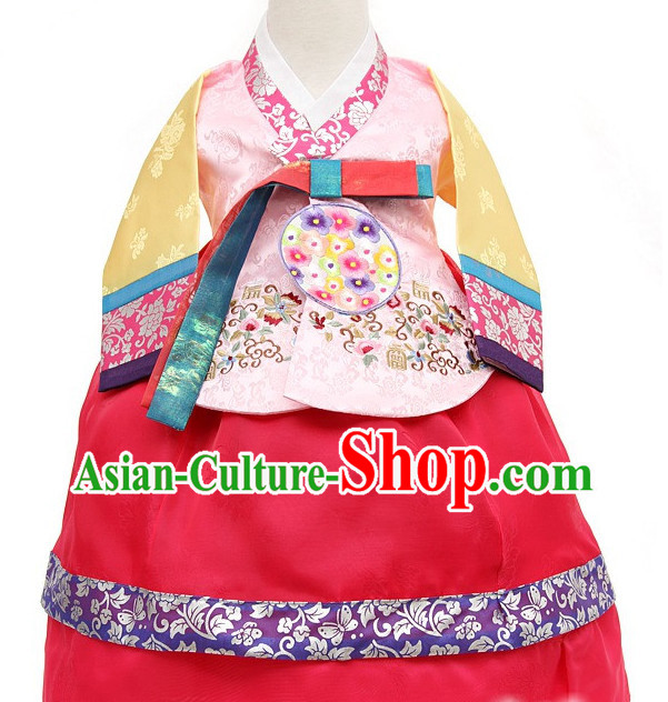 Korean Princess Traditional Birthday Hanbok Clothing Kids Clothes Designer Clothes Complete Set