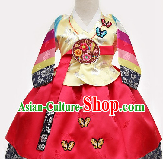 Korean Princess Traditional Birthday Hanbok Clothing Kids Clothes Designer Clothes Complete Set