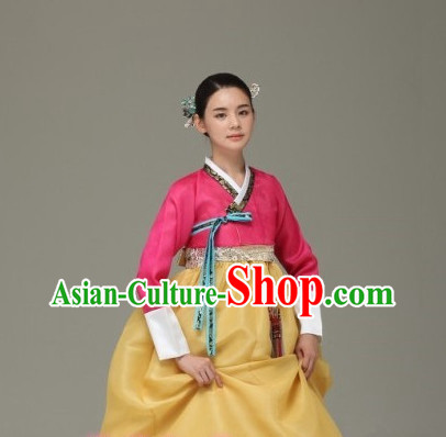 Top Korean Traditional Custom Made Modern Hanbok Skirt Complete Set for Women