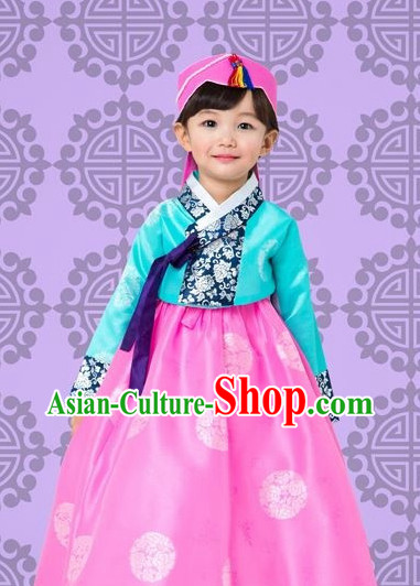 Top Korean Traditional Custom Made Birthday Princess Hanbok Complete Set for Girls