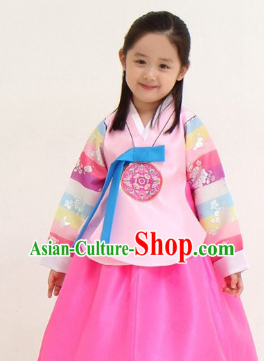 Top Korean Traditional Custom Made Birthday Hanbok Complete Set for Girls