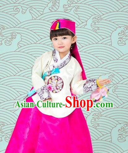 Top Korean Traditional Custom Made Birthday Hanbok Complete Set for Girls