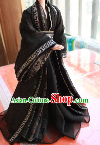 Asian Halloween Costumes Black Costume for Ancient Chinese