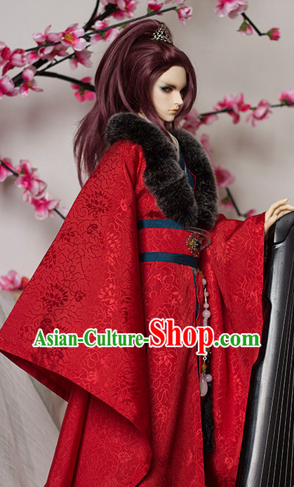 Asian Chinese Red Wedding Costumes for Men