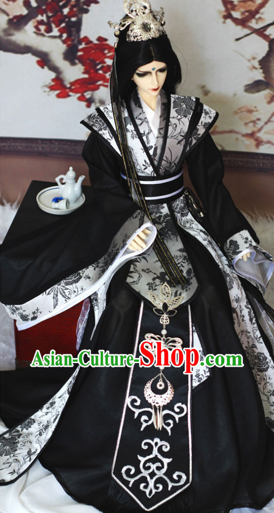 Chinese Emperor Costumes and Headwear for Adults