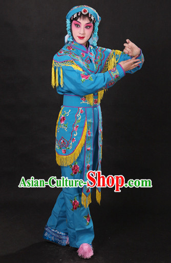 Classical China Opera Hua Dan Costumes and Hat Complete Set