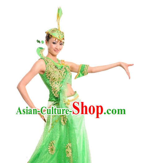 China Shop Chinese Peacock Dance Costumes Girls Dancewear for Women