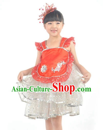 China Kids Dance Costumes Ballerina Costume Burlesque Costumes Salsa Costumes