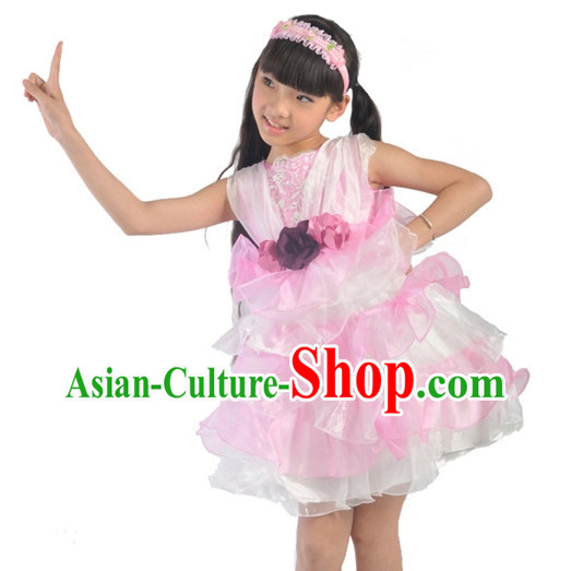 Custom Made Kid Dance Costumes Ballerina Costume Burlesque Costumes Salsa Costumes