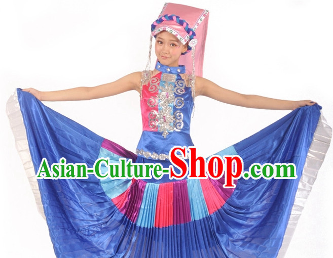 Custom Made Asian Yi Minority Clothes Complete Set for Women