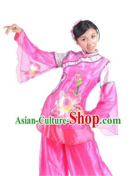 China Shop Chinese Classic Fan Dance Costumes Girl Dancewear for Women