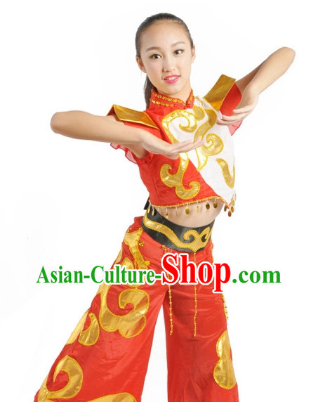 Custom Made Chinese Group Dance Costumes Team Dance Costumes for Women