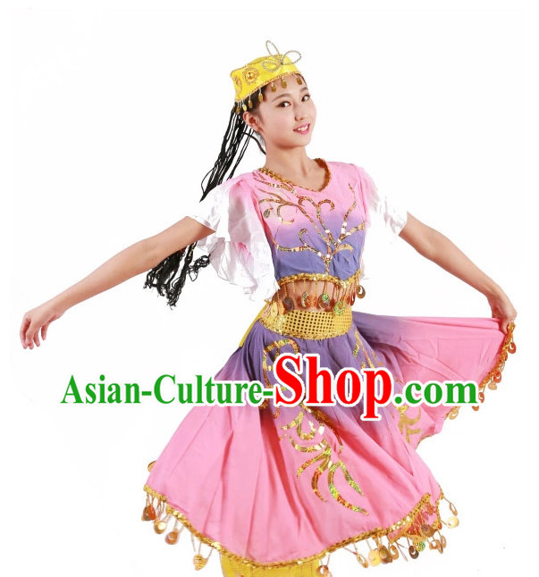 Custom Made Chinese Xinjiang Group Dance Costumes for Women