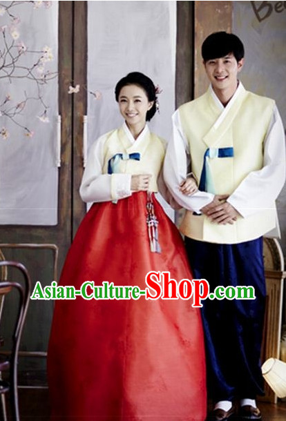 Korean Couple Formal Dresses Hanbok Costumes Hanboks Complete Set
