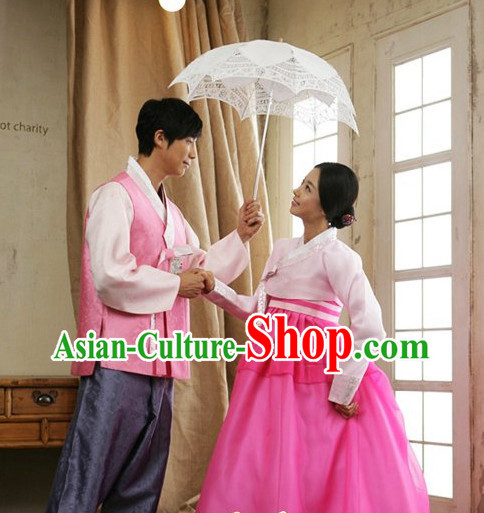 Korean Couple Special Day Hanbok Dresses Complete Set for Men and Women