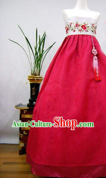 Top South Korean Bridal Brides Hanbok Wedding Dress Complete Set