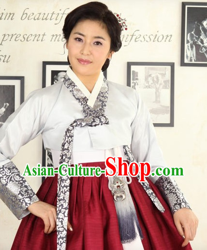 Korean Women Fashion Traditional Hanboks Wedding Costumes Complete Set