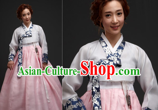 Korean Women Fashion Traditional Hanbok Wedding Dress Complete Set