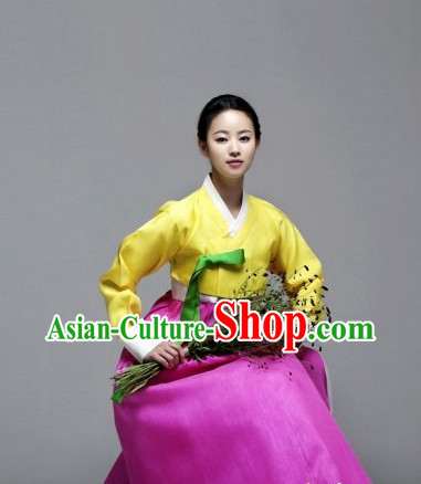 Korean Women Fashion Traditional Hanbok Wedding Dresses Complete Set