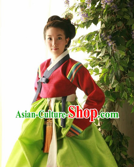 Korean Women Fashion Traditional Hanbok Wedding Dresses Complete Set